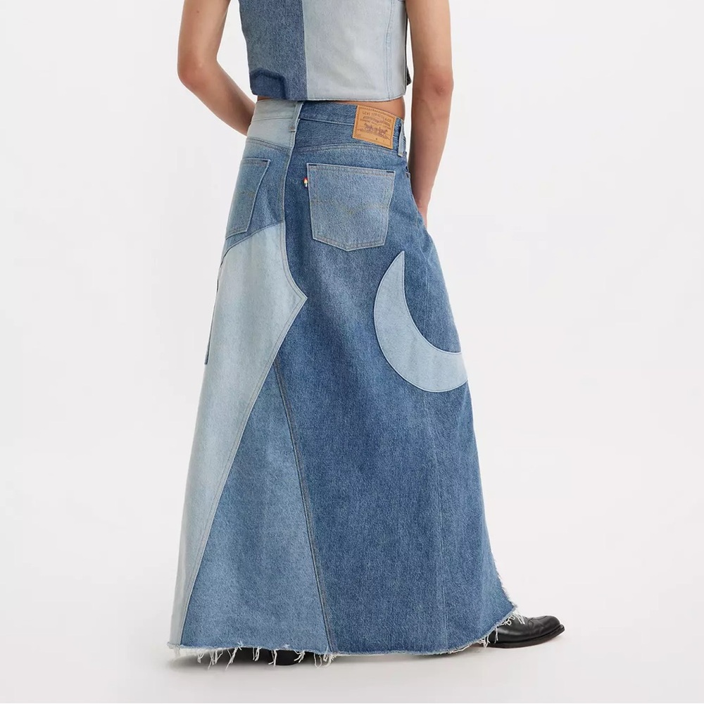 Levi's Icon Pride Patchwork Denim Maxi Skirt